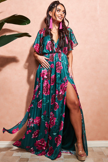 Off The Shoulder Wrap Maxi Dress Goddiva